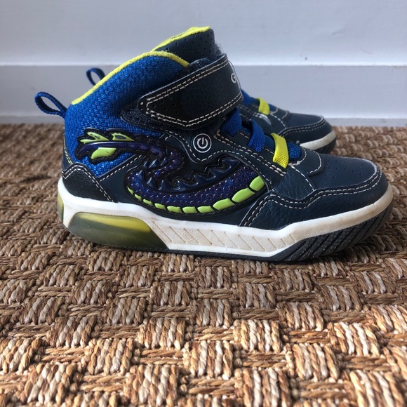 Geox - Navy Inek Light-up Trainers - Picture 7 of 7